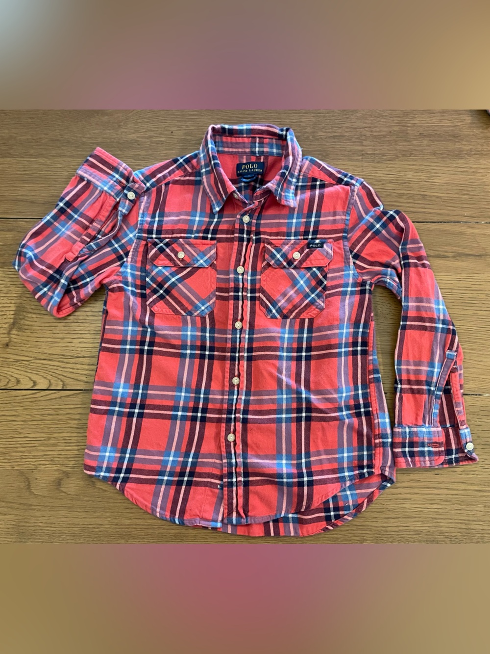 Polo by Ralph Lauren Kids Plaid Button-Down Shirt 6 #172 - Picture 1 of 4